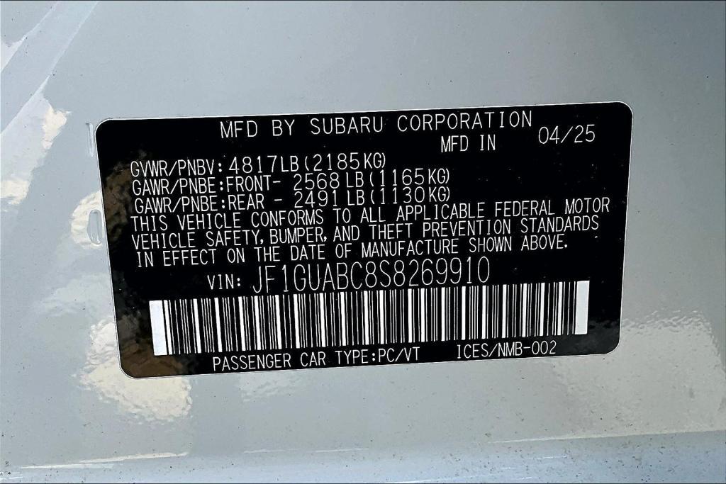 new 2025 Subaru Impreza car, priced at $26,241