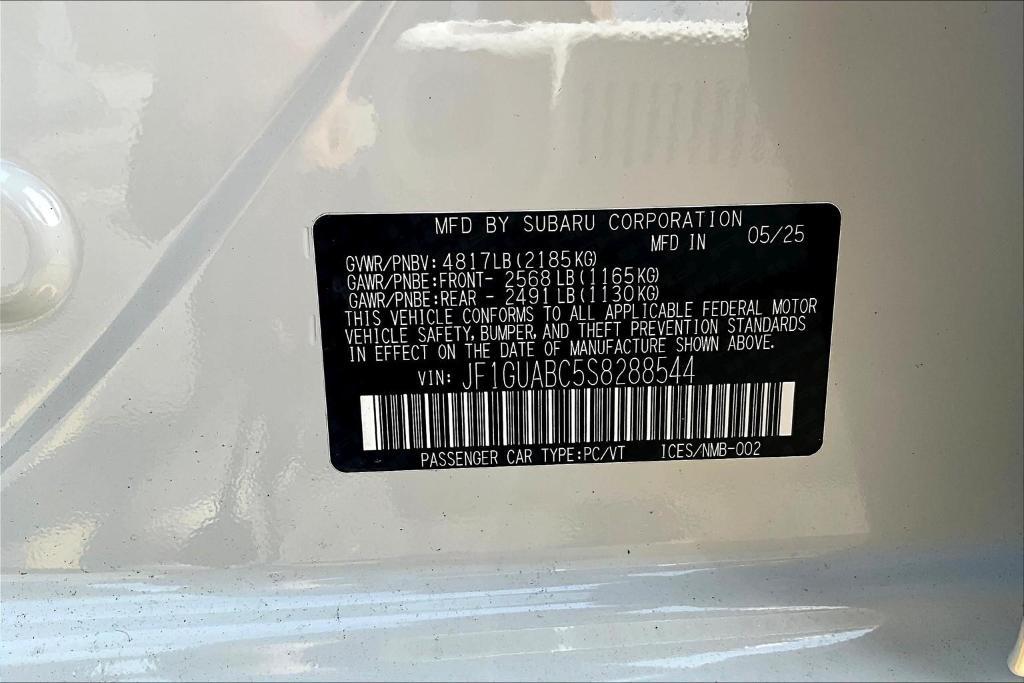 new 2025 Subaru Impreza car, priced at $26,669
