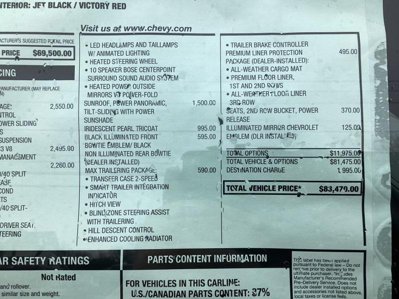 new 2025 Chevrolet Tahoe car, priced at $82,470