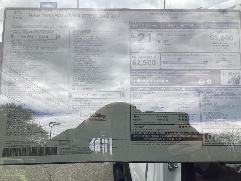 new 2025 Ram 1500 car, priced at $49,851