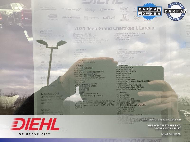 used 2021 Jeep Grand Cherokee L car, priced at $29,587