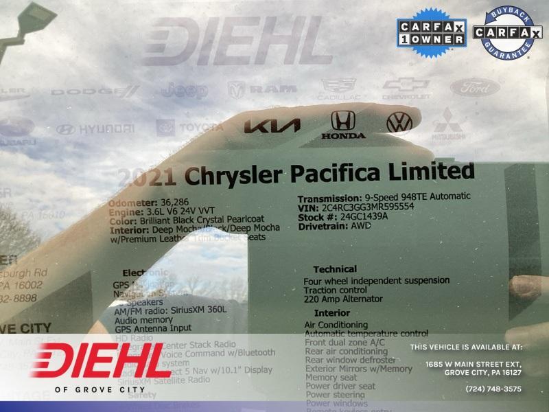 used 2021 Chrysler Pacifica car, priced at $32,987