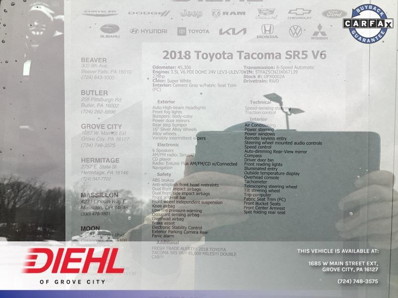 used 2018 Toyota Tacoma car, priced at $27,987