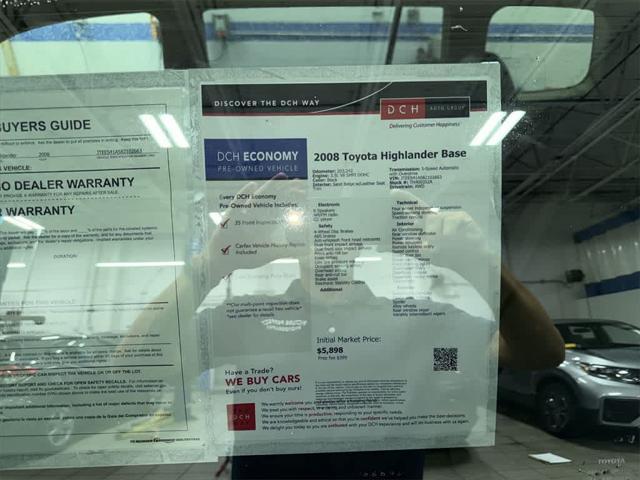 used 2008 Toyota Highlander car, priced at $4,995
