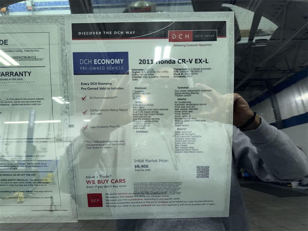 used 2011 Honda CR-V car, priced at $8,000