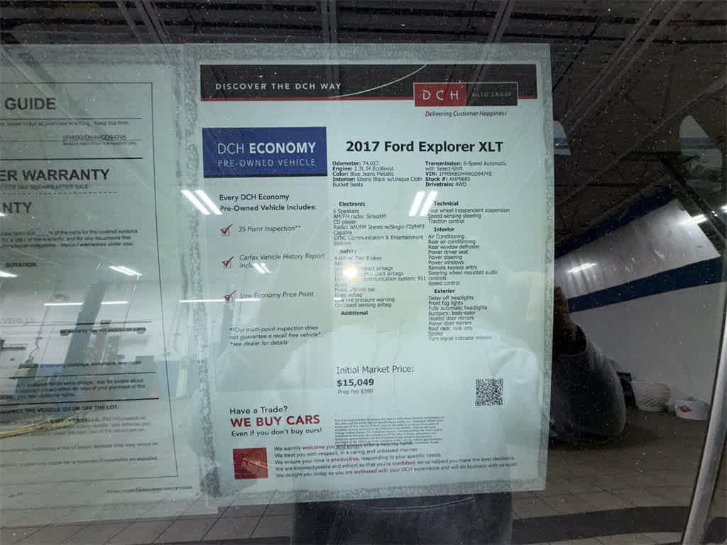 used 2017 Ford Explorer car, priced at $15,049