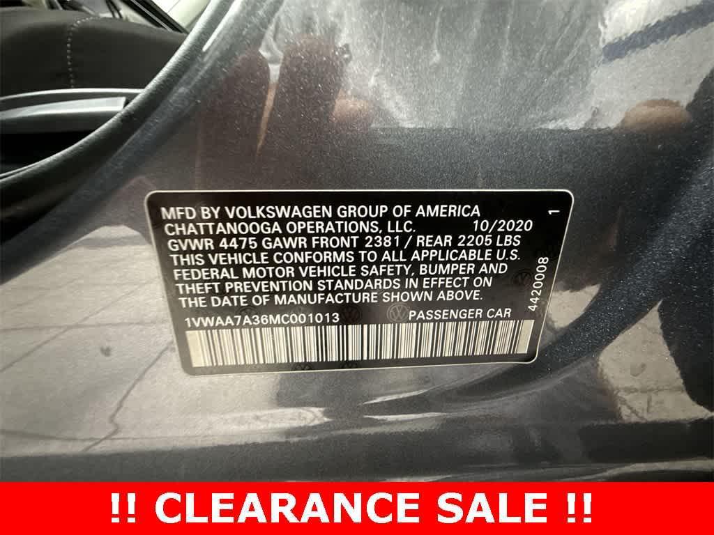 used 2021 Volkswagen Passat car, priced at $12,585