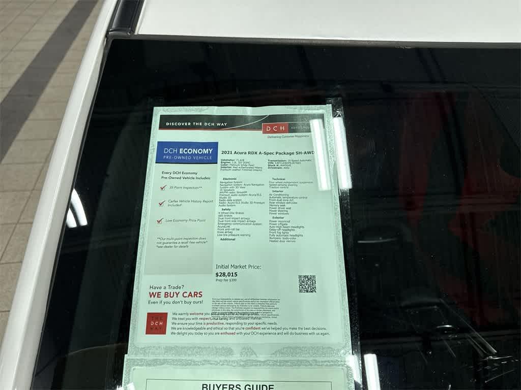 used 2021 Acura RDX car, priced at $26,570