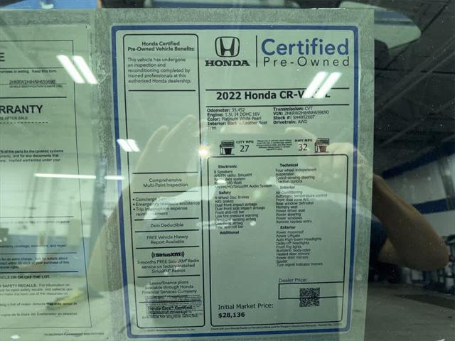 used 2022 Honda CR-V car, priced at $27,547