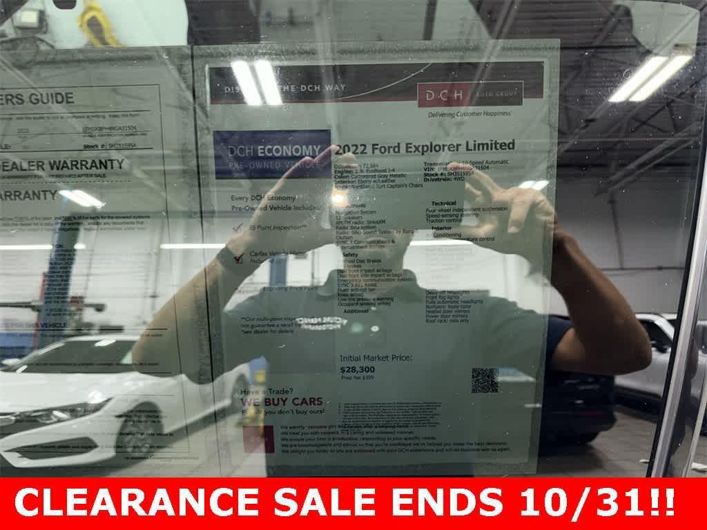 used 2022 Ford Explorer car, priced at $23,700
