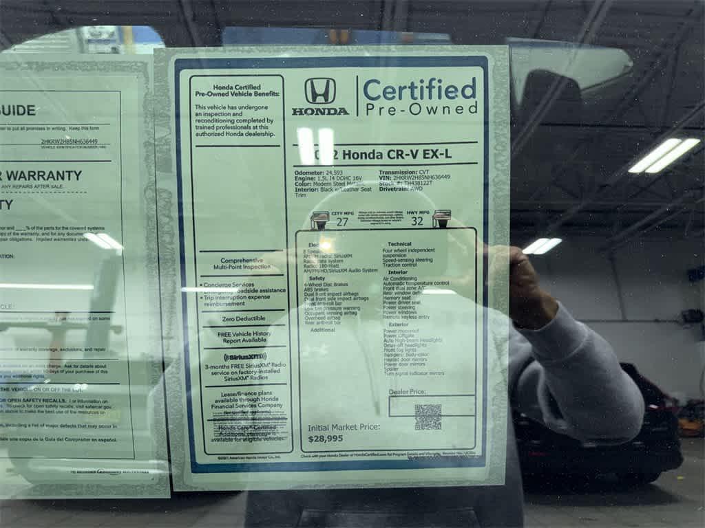 used 2022 Honda CR-V car, priced at $28,995