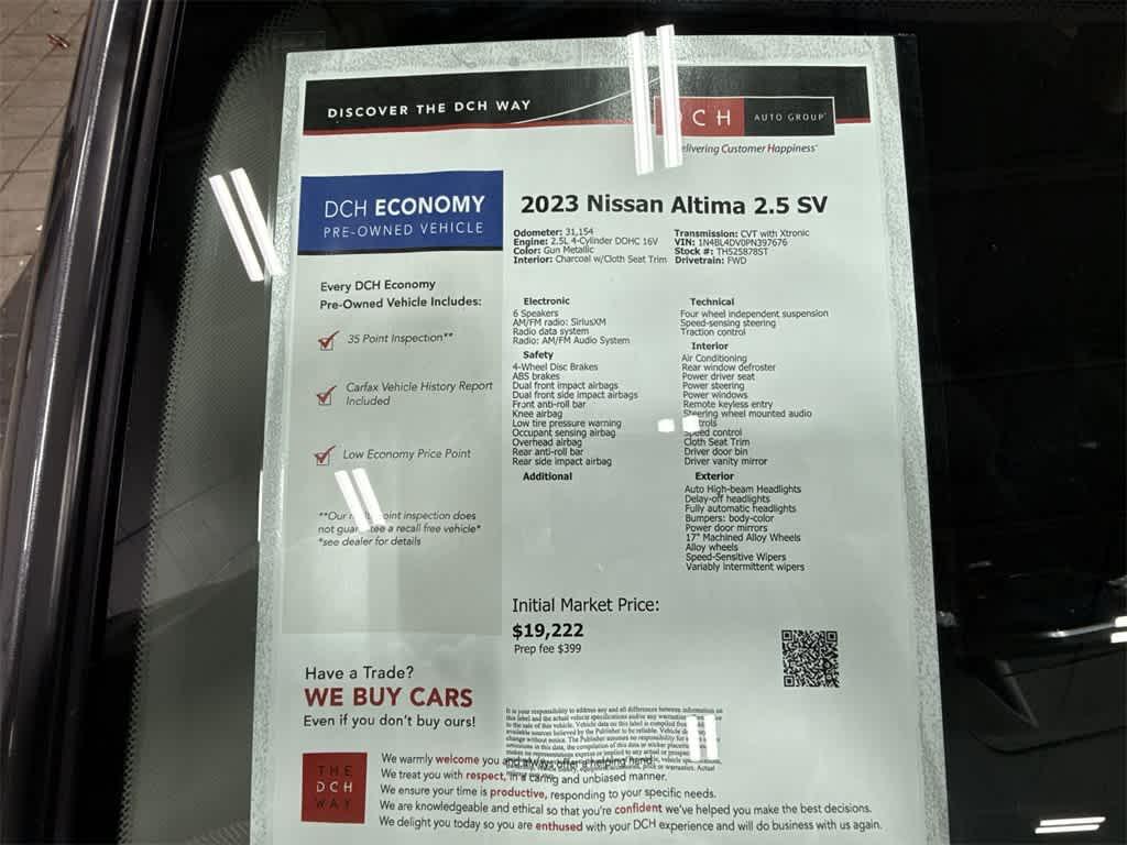 used 2023 Nissan Altima car, priced at $18,725