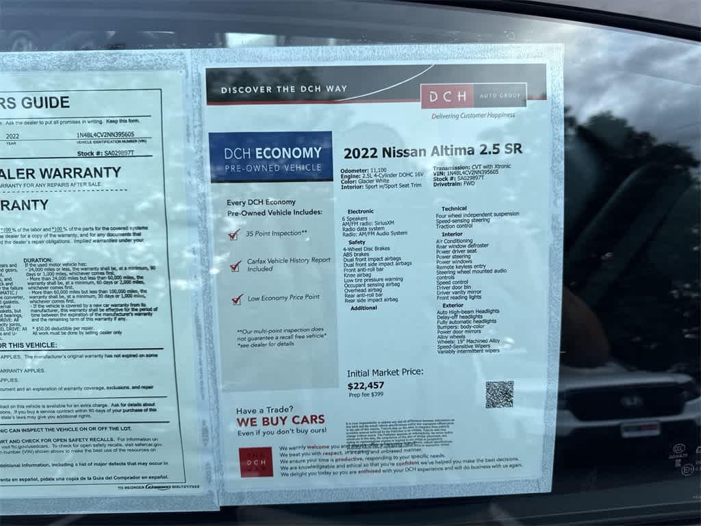 used 2022 Nissan Altima car, priced at $22,457