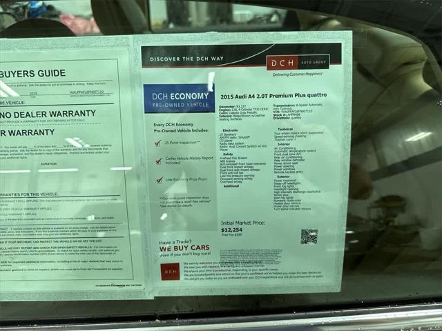 used 2015 Audi A4 car, priced at $11,995