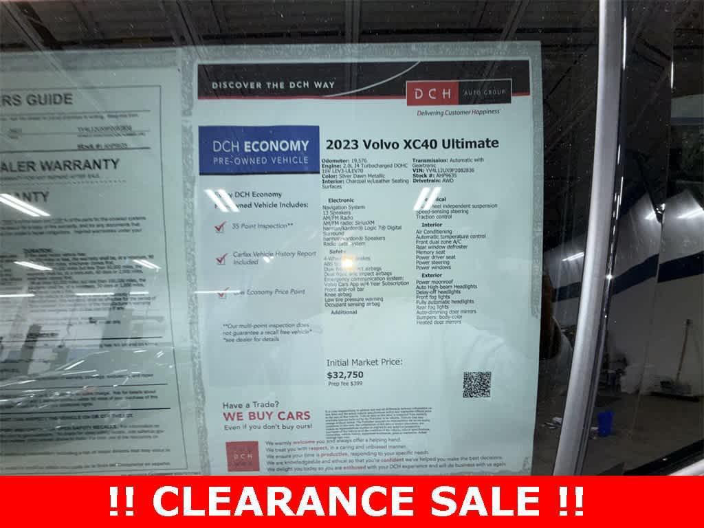 used 2023 Volvo XC40 car, priced at $30,895