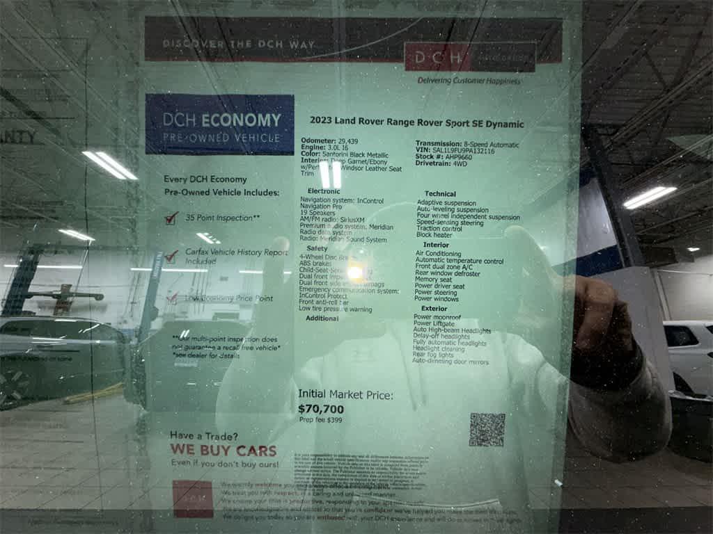 used 2023 Land Rover Range Rover Sport car, priced at $70,000