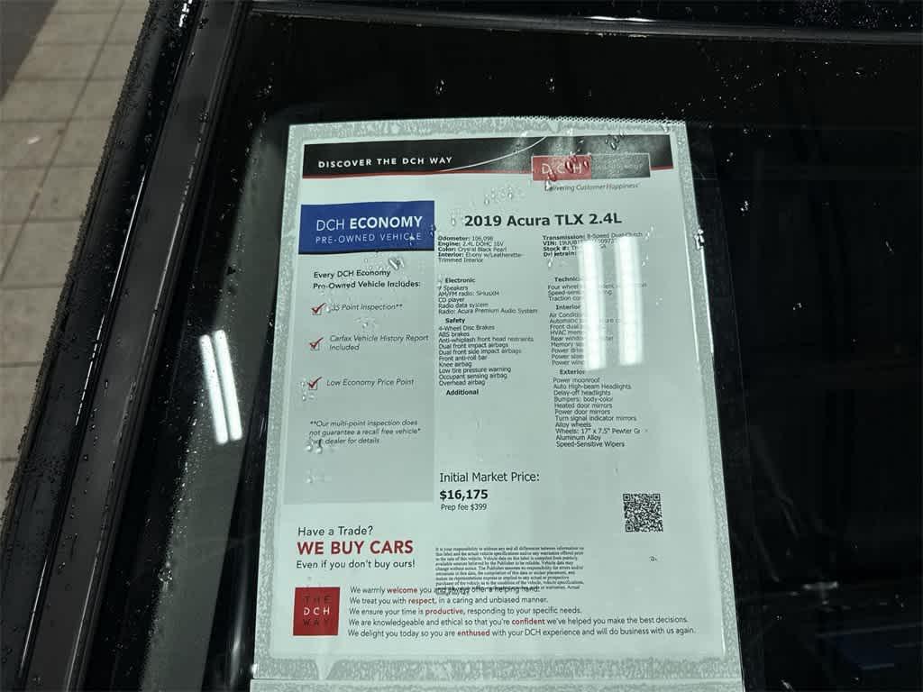 used 2019 Acura TLX car, priced at $15,970