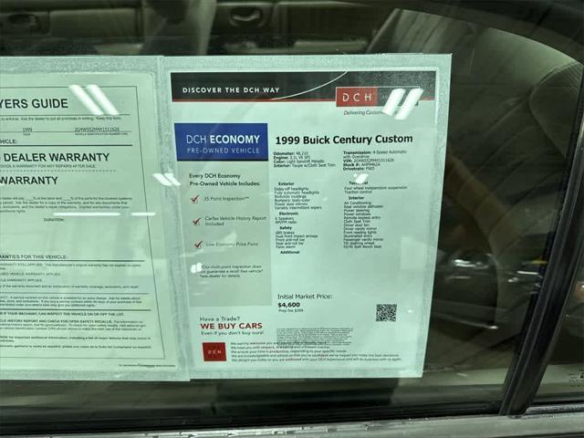 used 1999 Buick Century car, priced at $4,800
