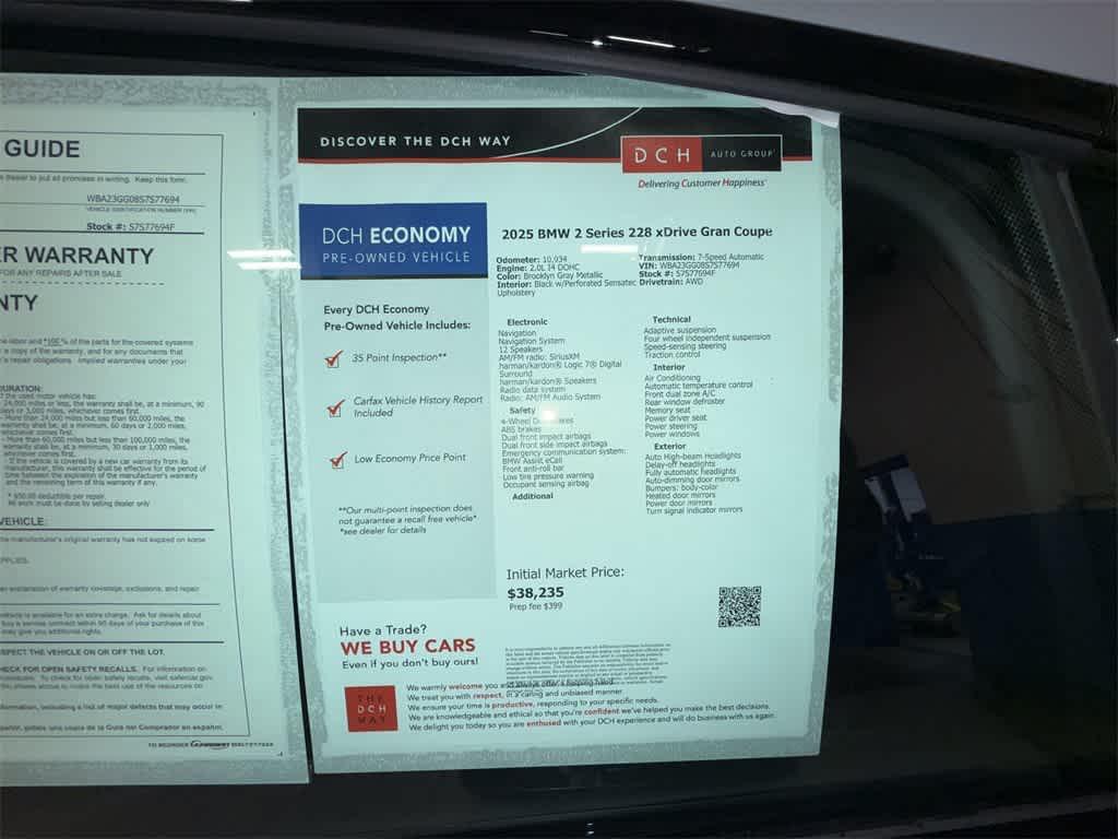 used 2025 BMW 228 Gran Coupe car, priced at $38,125