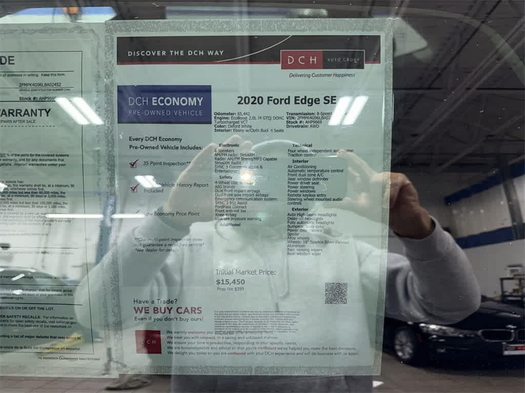 used 2020 Ford Edge car, priced at $15,250