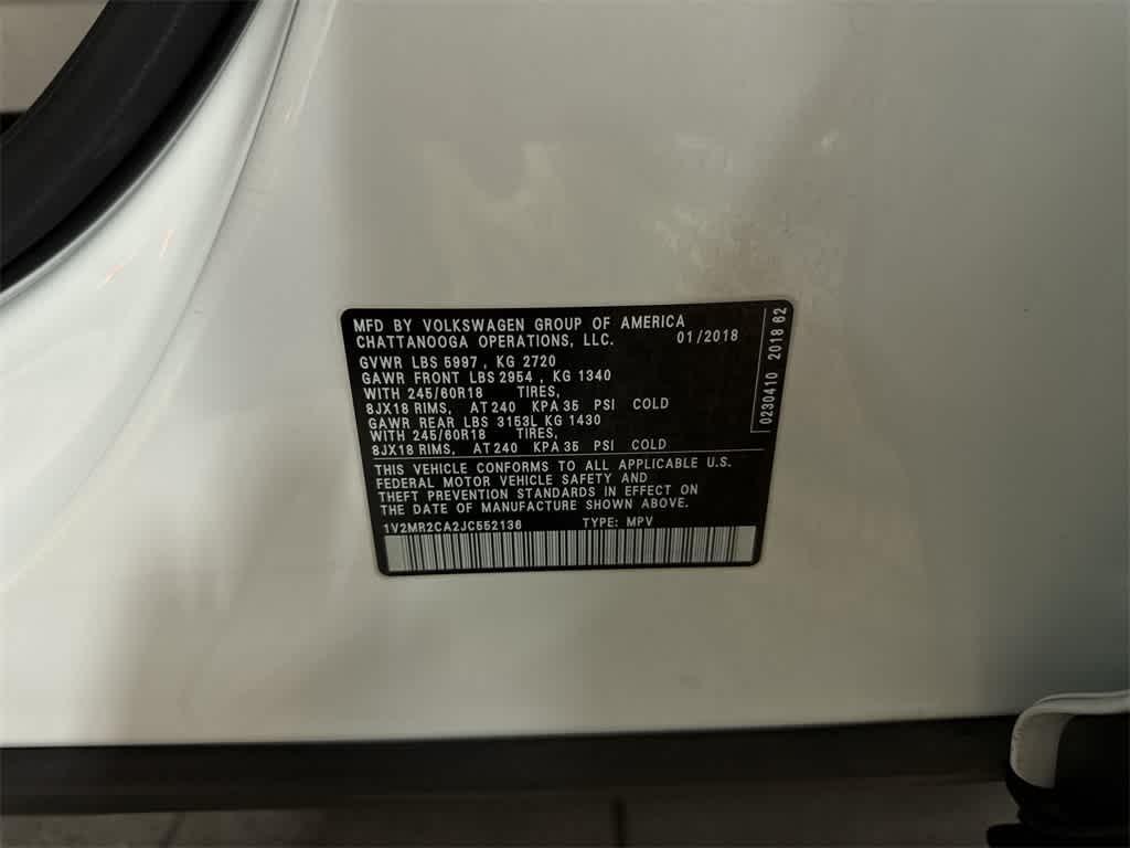 used 2018 Volkswagen Atlas car, priced at $14,556