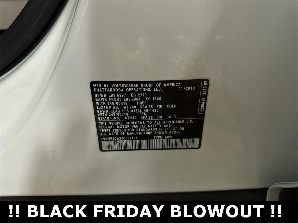 used 2018 Volkswagen Atlas car, priced at $11,900