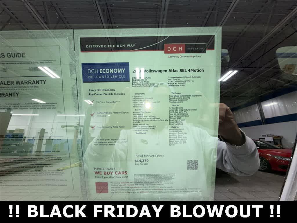 used 2018 Volkswagen Atlas car, priced at $11,900