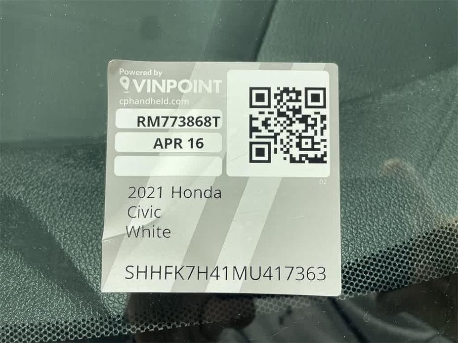 used 2021 Honda Civic car, priced at $21,000