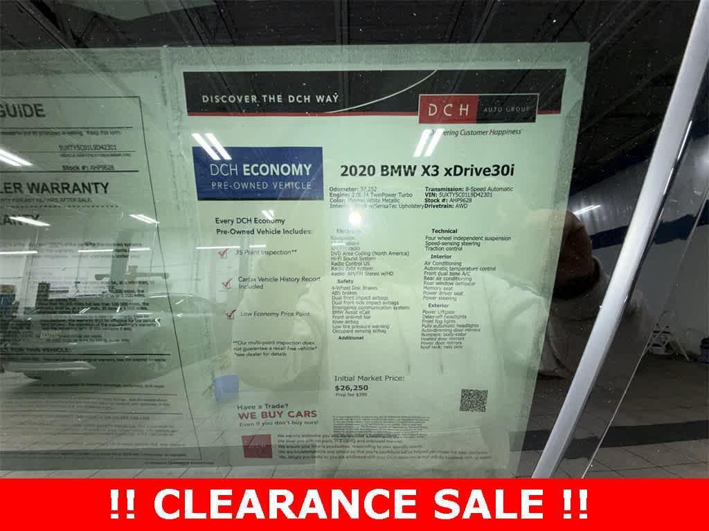 used 2020 BMW X3 car, priced at $24,550