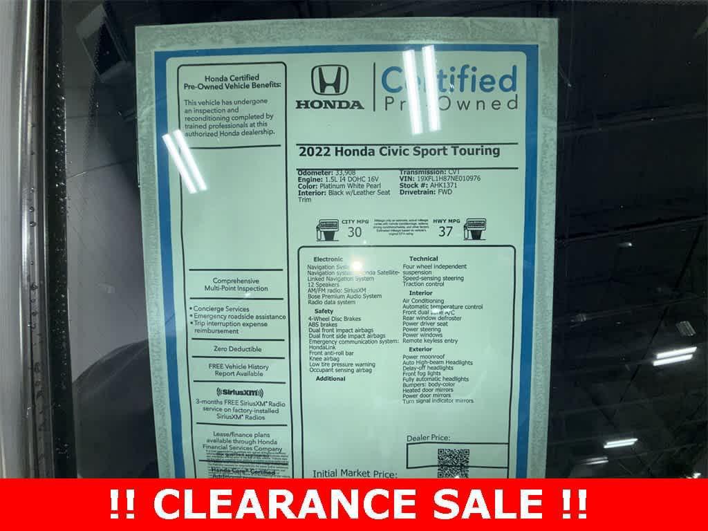 used 2022 Honda Civic car, priced at $23,355
