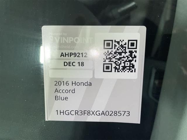 used 2016 Honda Accord car, priced at $15,000