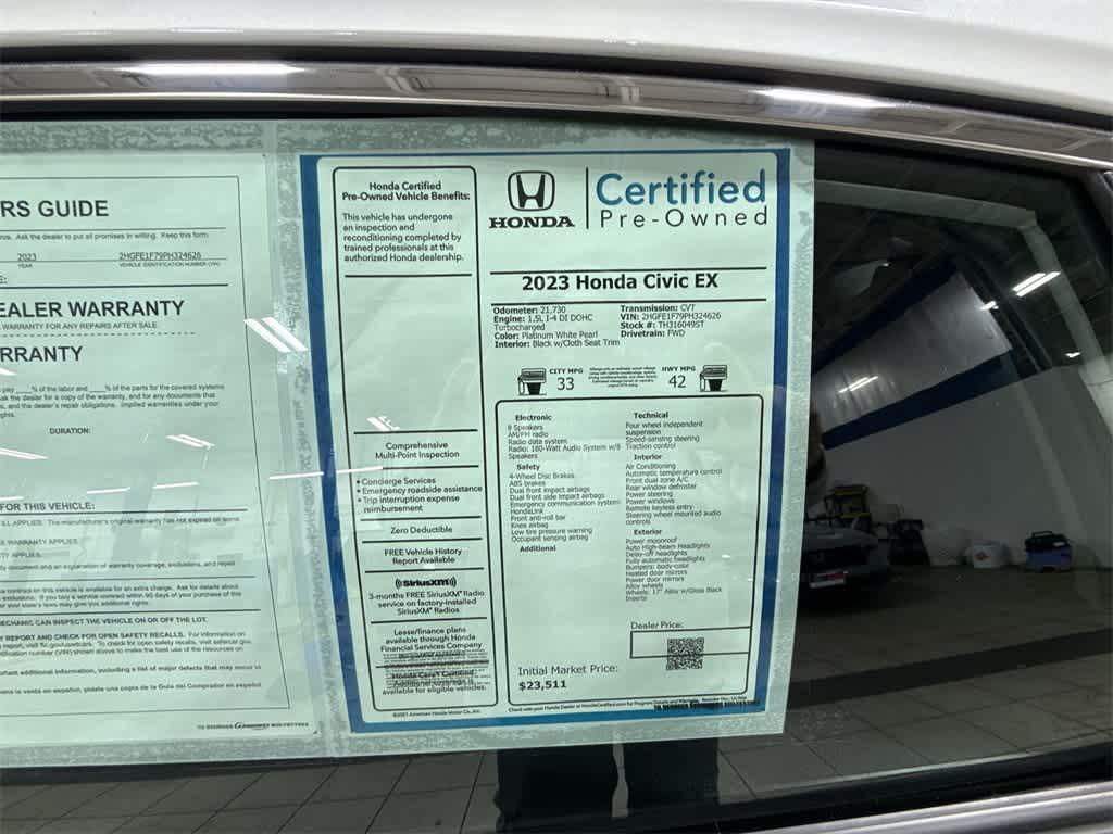 used 2023 Honda Civic car, priced at $23,511
