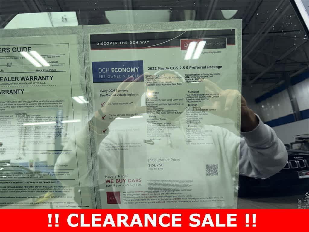 used 2022 Mazda CX-5 car, priced at $22,300