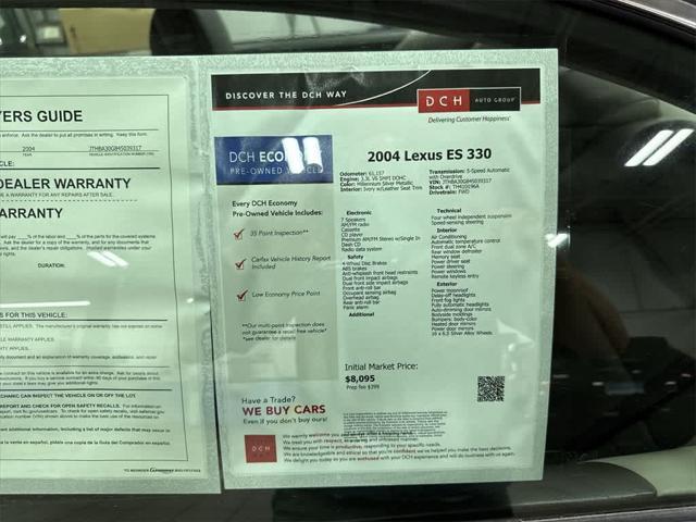 used 2004 Lexus ES 330 car, priced at $8,095