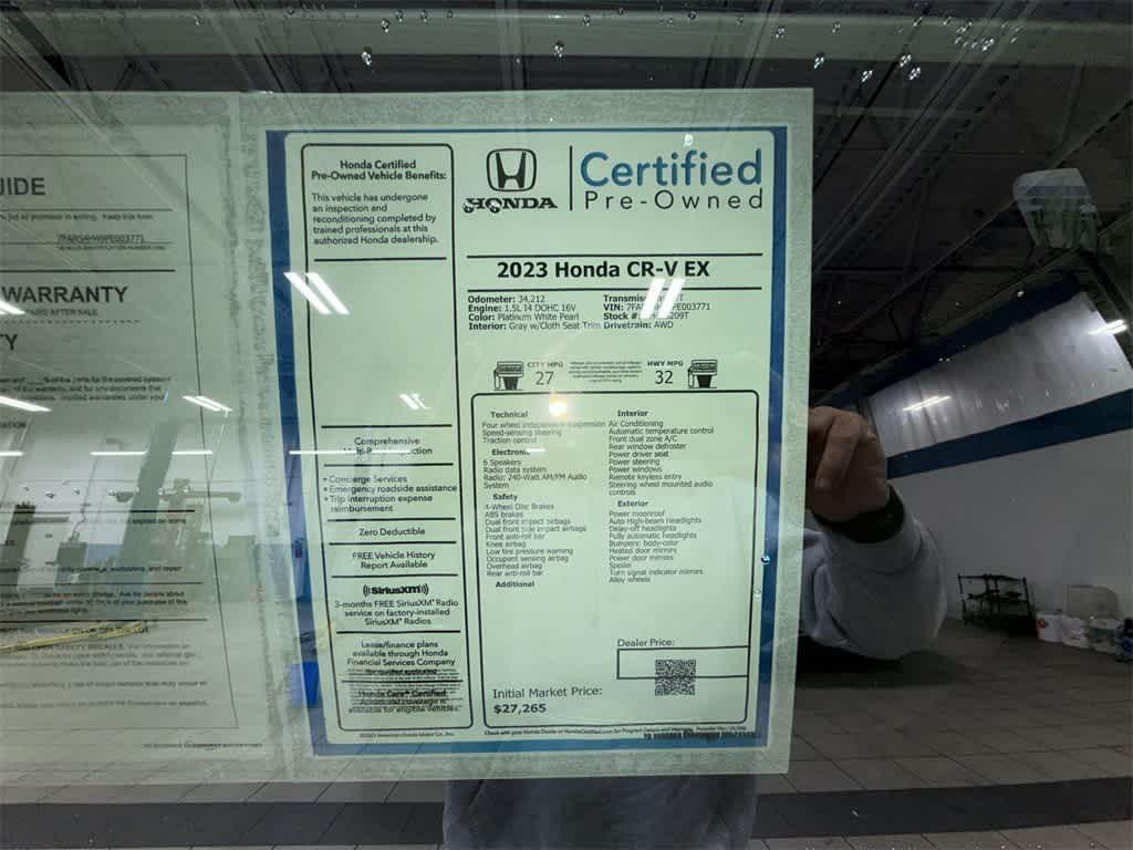 used 2023 Honda CR-V car, priced at $27,120