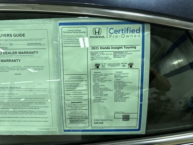 used 2021 Honda Insight car, priced at $23,922