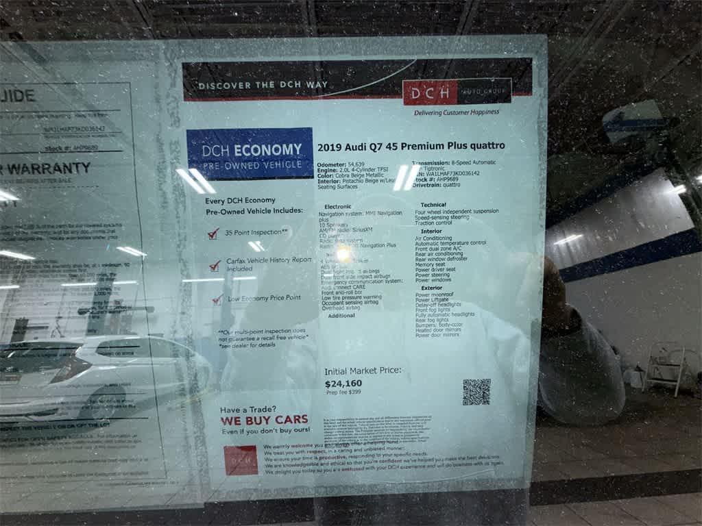 used 2019 Audi Q7 car, priced at $24,160