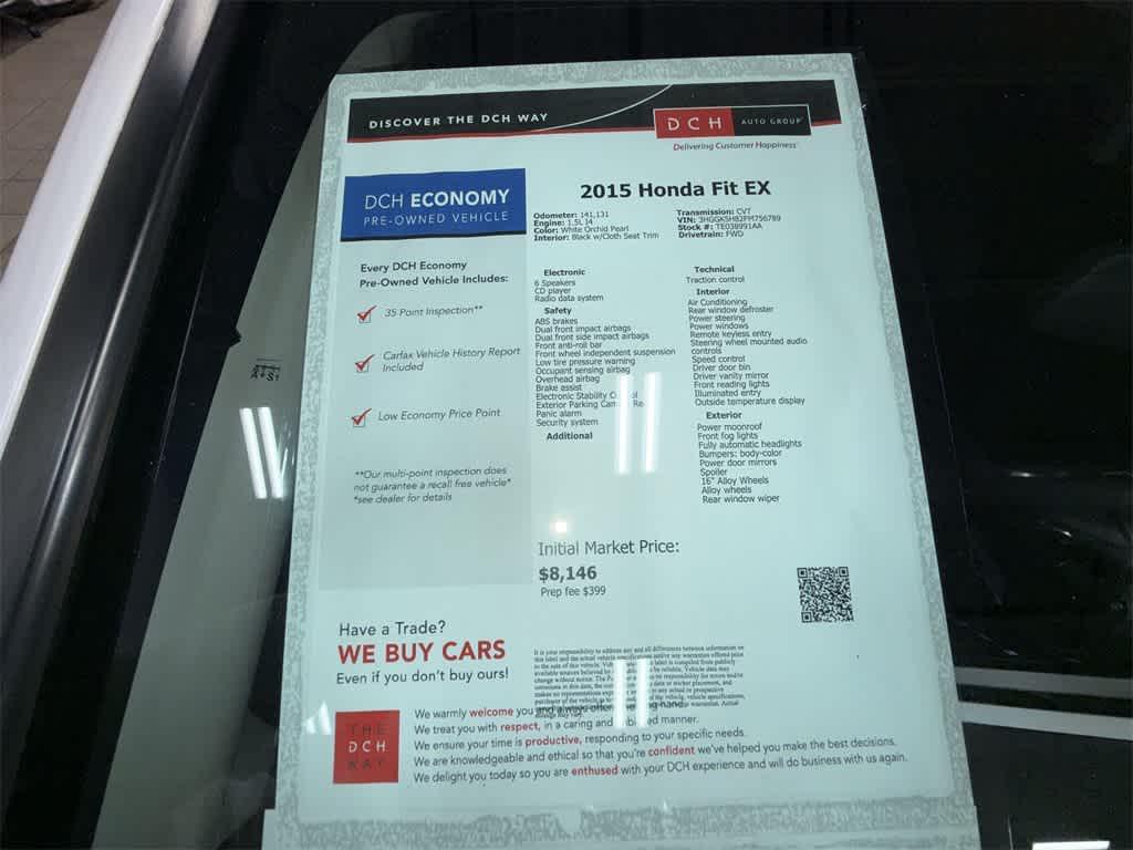 used 2015 Honda Fit car, priced at $7,355