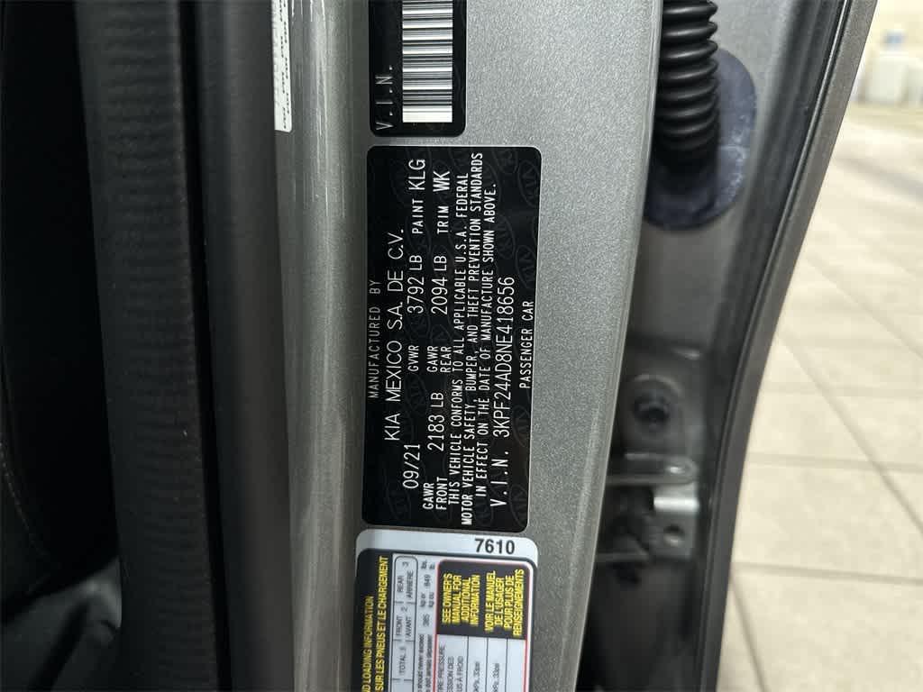 used 2022 Kia Forte car, priced at $15,500