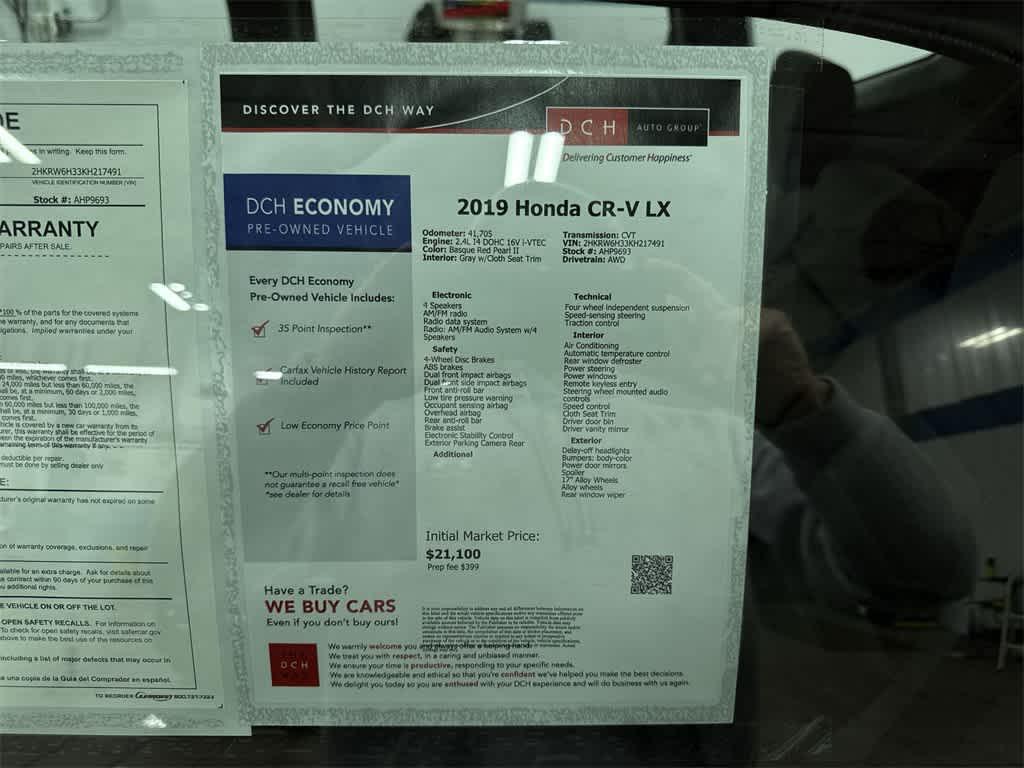 used 2019 Honda CR-V car, priced at $20,145