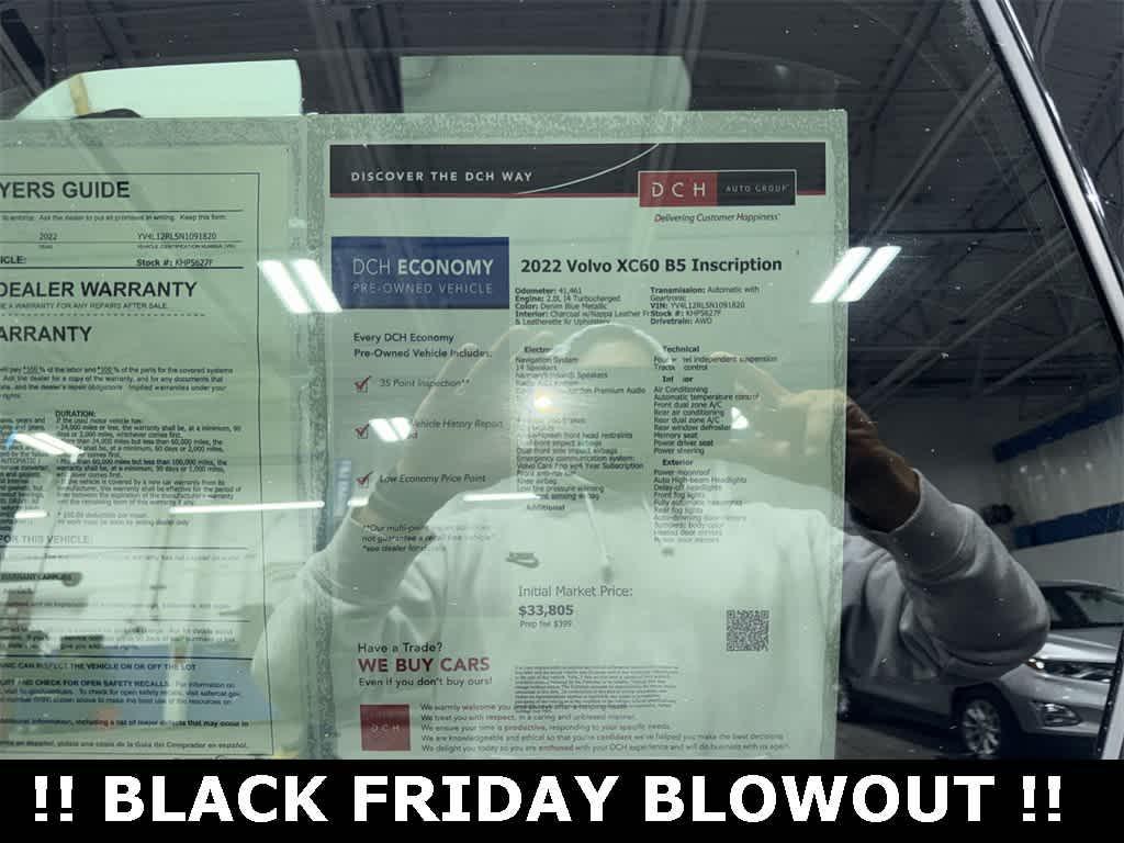 used 2022 Volvo XC60 car, priced at $26,000