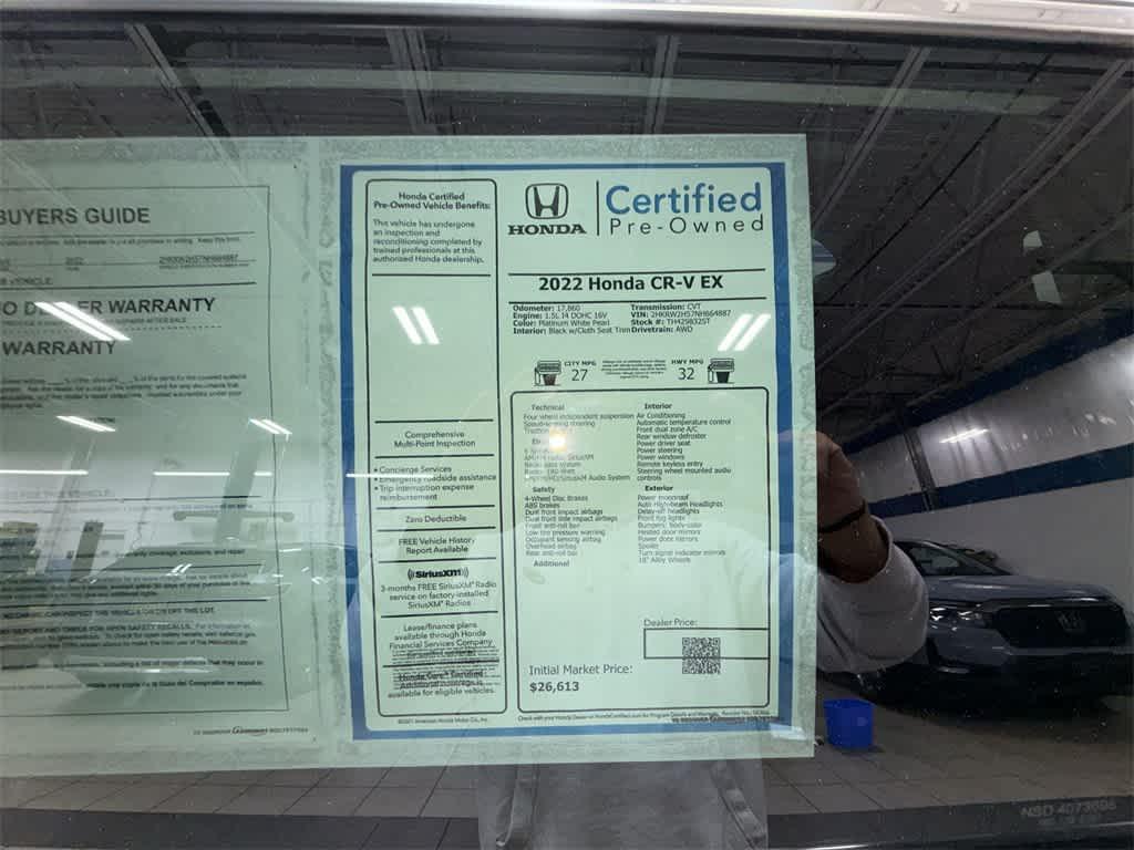 used 2022 Honda CR-V car, priced at $27,250
