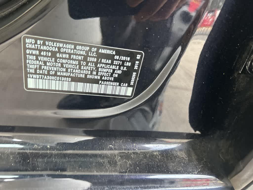 used 2017 Volkswagen Passat car, priced at $9,610