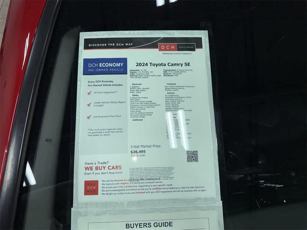used 2024 Toyota Camry car, priced at $25,895