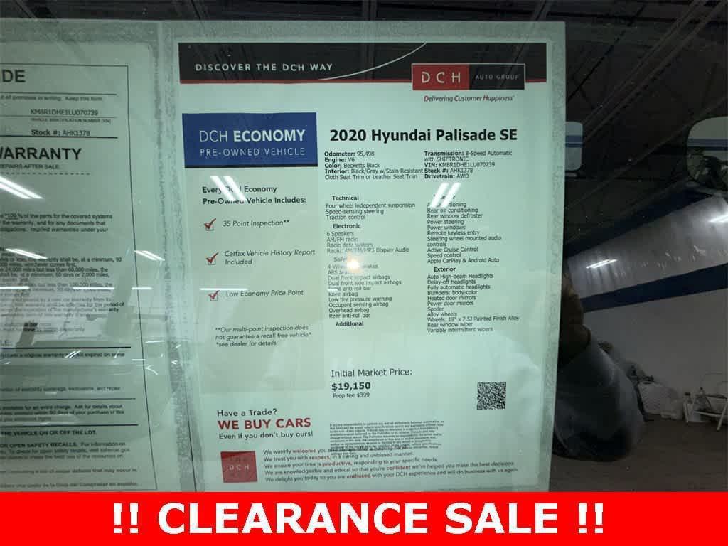 used 2020 Hyundai Palisade car, priced at $17,225