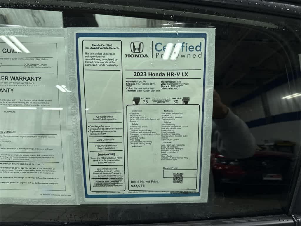 used 2023 Honda HR-V car, priced at $22,650
