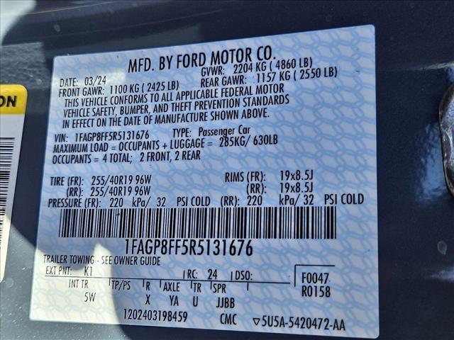 new 2024 Ford Mustang car, priced at $55,490