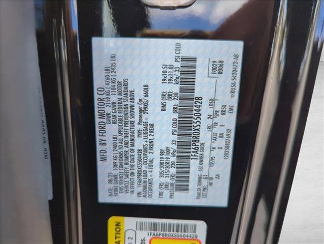 new 2025 Ford Mustang car, priced at $72,989