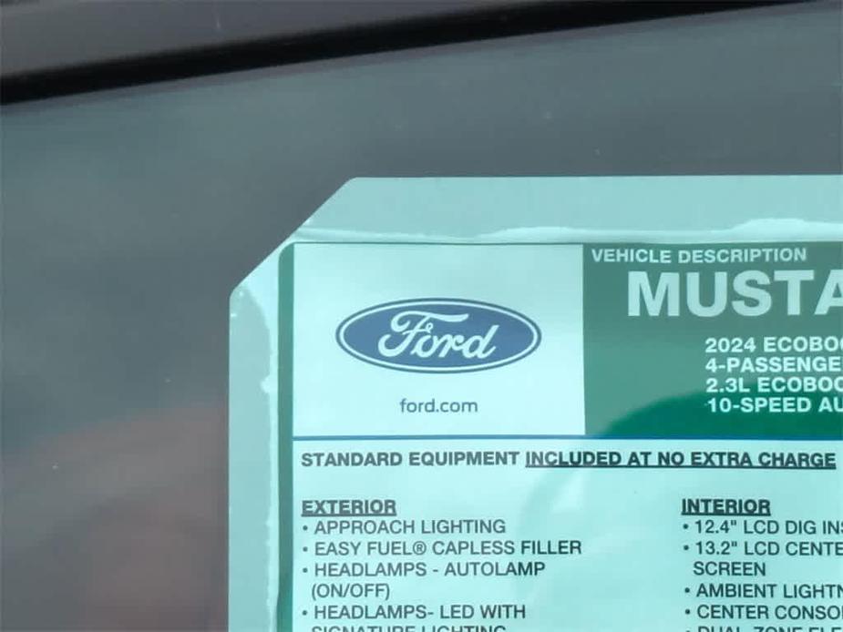 new 2024 Ford Mustang car, priced at $39,499