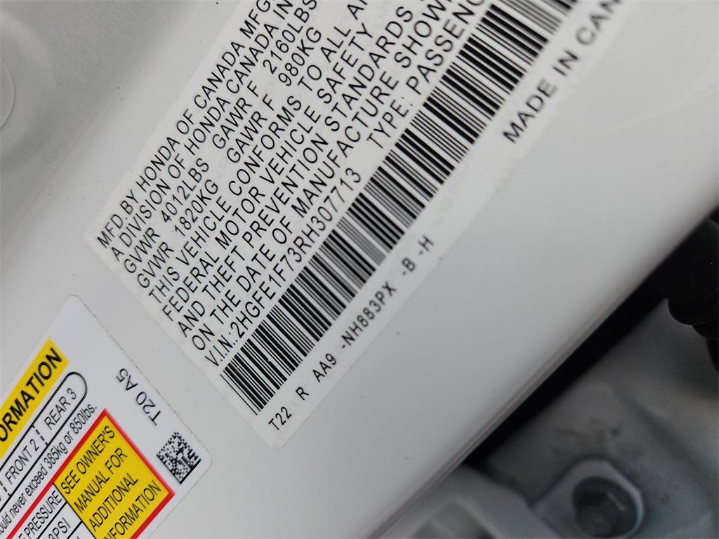 used 2024 Honda Civic car, priced at $23,998